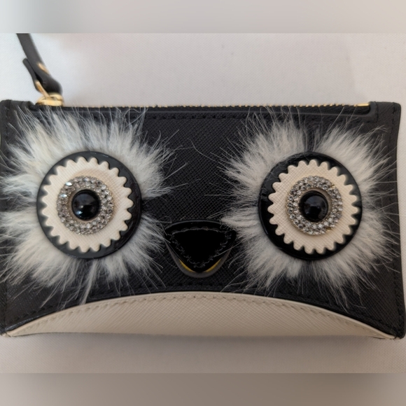 Kate Spade Penguin Black Dashing Beauty Bifold Card Wallet EUC - Picture 8 of 8